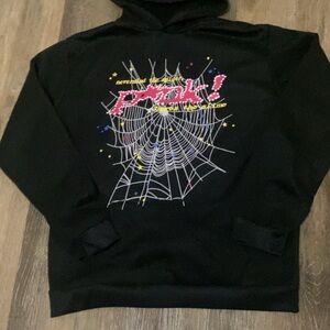 Black Graphic Men's Cardigan Sweater